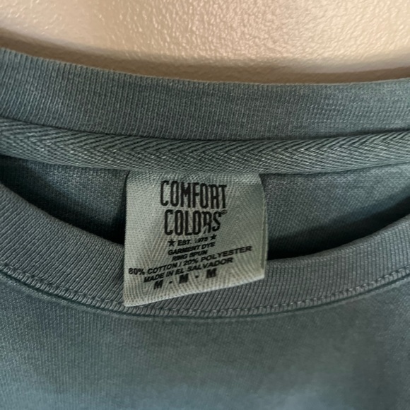 Christian Comfort Colors Sweatshirt Forrest Green Medium - Picture 2 of 3